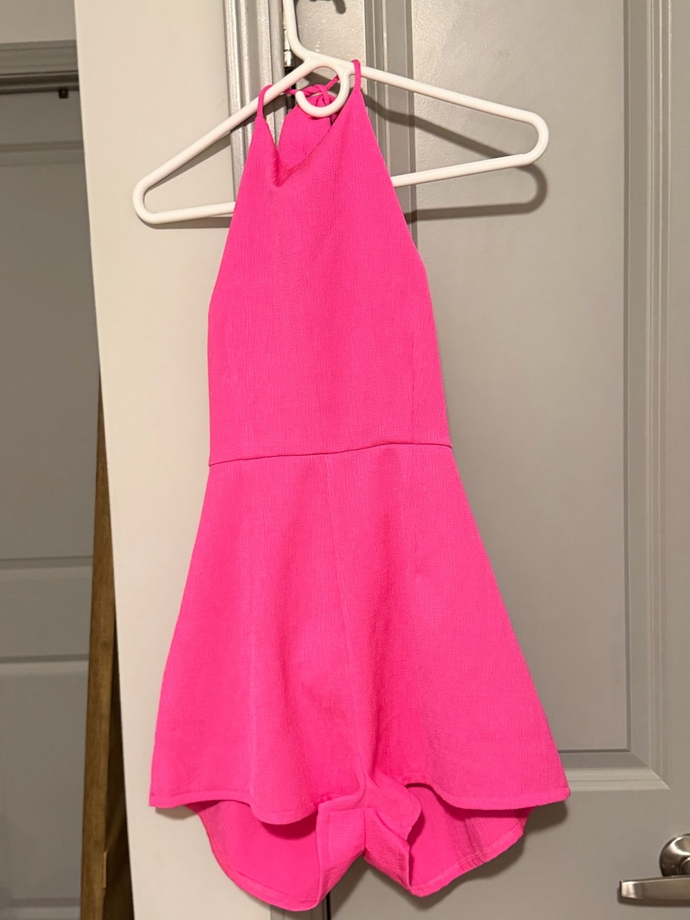 C. Luce Bright Pink Halter Romper